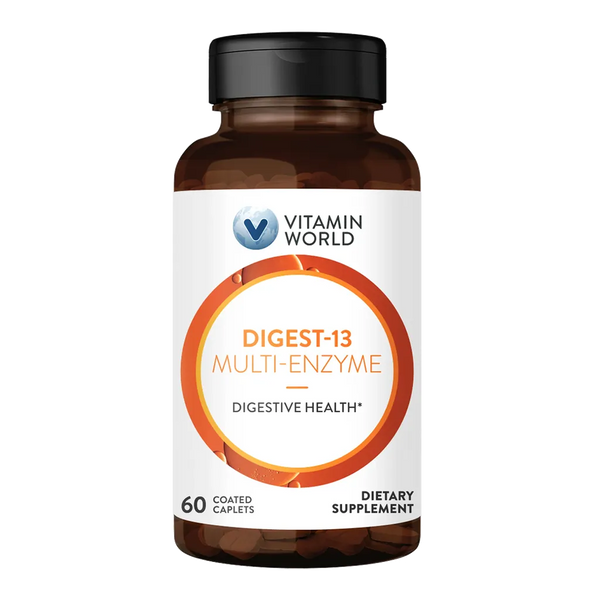 Maximum Strength Digest-13 Multi-Enzyme - 60 Caplets - For Digestive Health