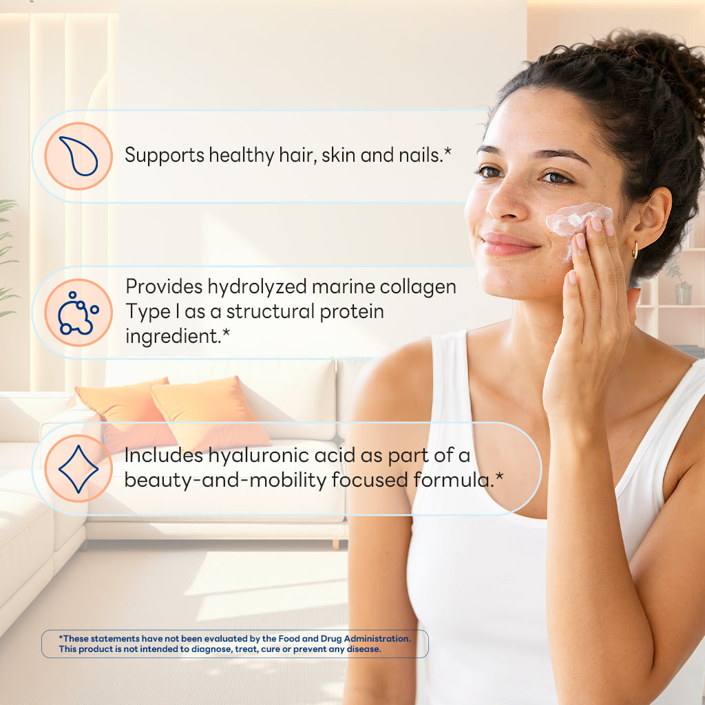 Hydrolyzed Marine Collagen Peptides 1,000 mg with Hyaluronic Acid, Hair, Skin & Nail Support, 120 Vegetarian Capsules