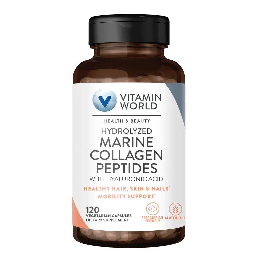 Hydrolyzed Marine Collagen Peptides with Hyaluronic Acid  Capsule | 120ct