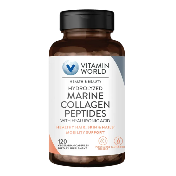 Hydrolyzed Marine Collagen Peptides with Hyaluronic Acid  Capsule | 120ct