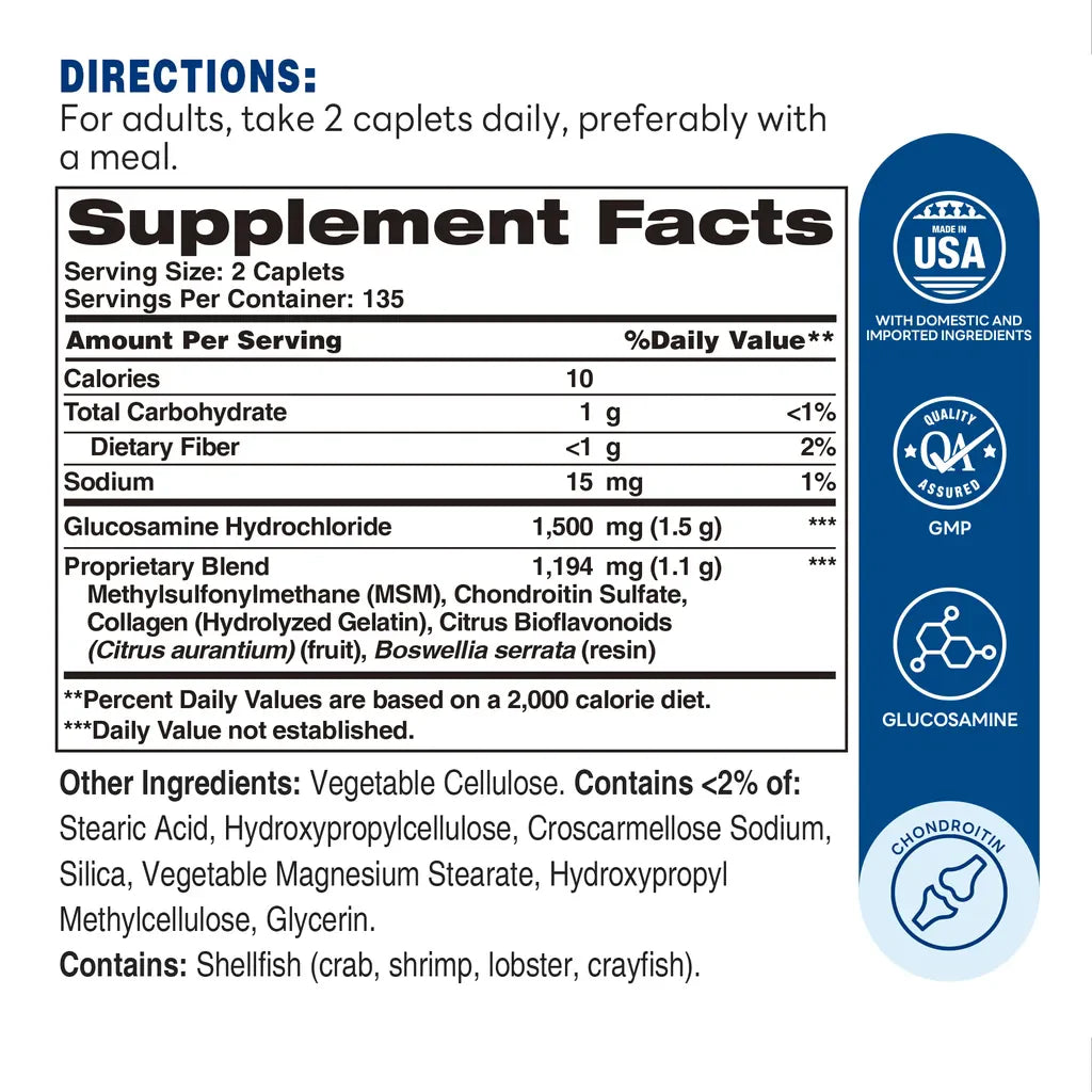 Triple Strength Joint Mover with Boswellia 270 Coated Caplets - Supplement Facts