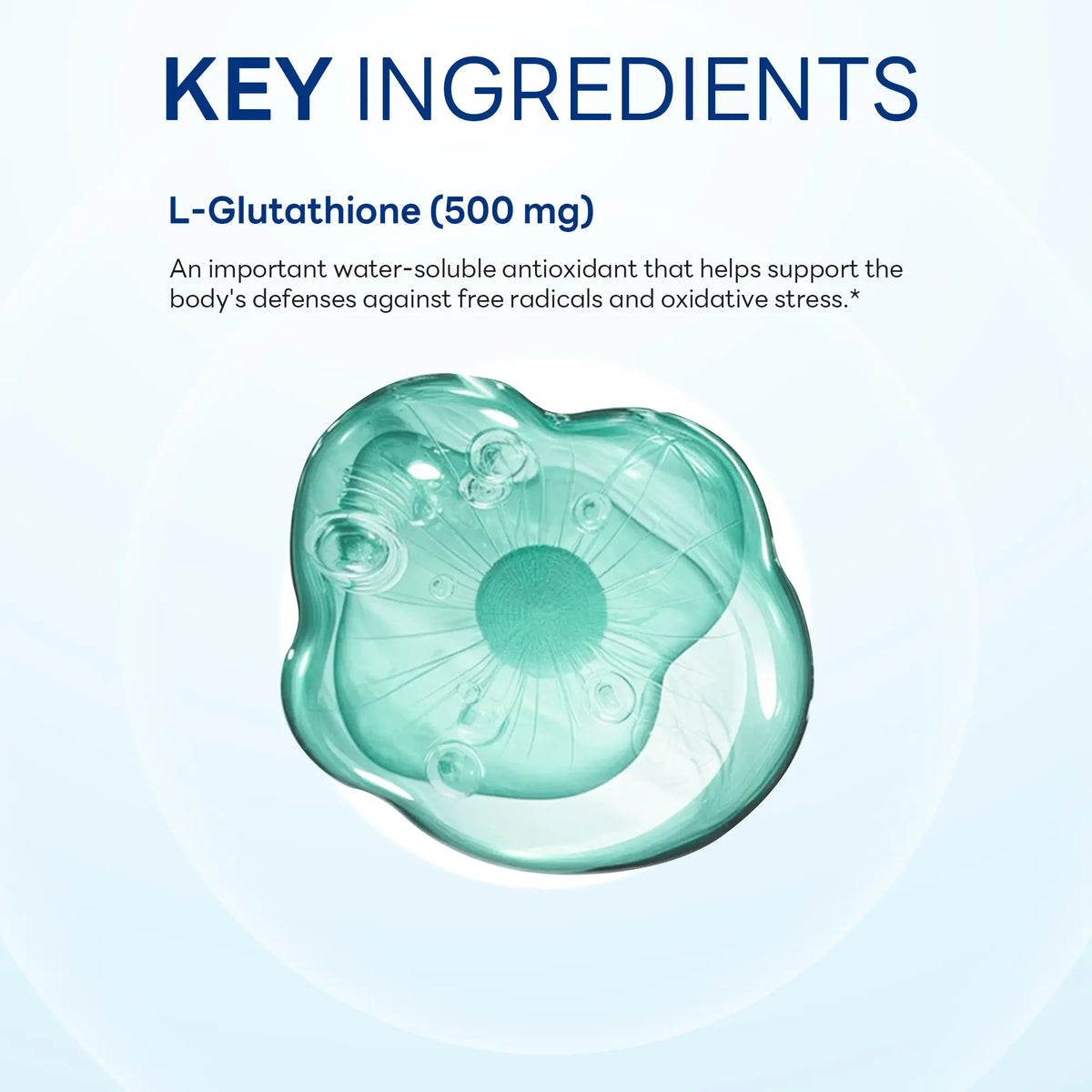 L-Glutathione 500 mg, Antioxidant & Liver Support, 30 Capsules