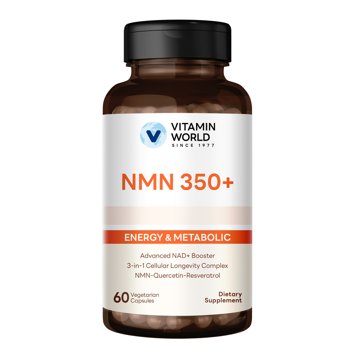 NMN 350+ Supplement, 60 Vegetarian Capsules - Vitamin World