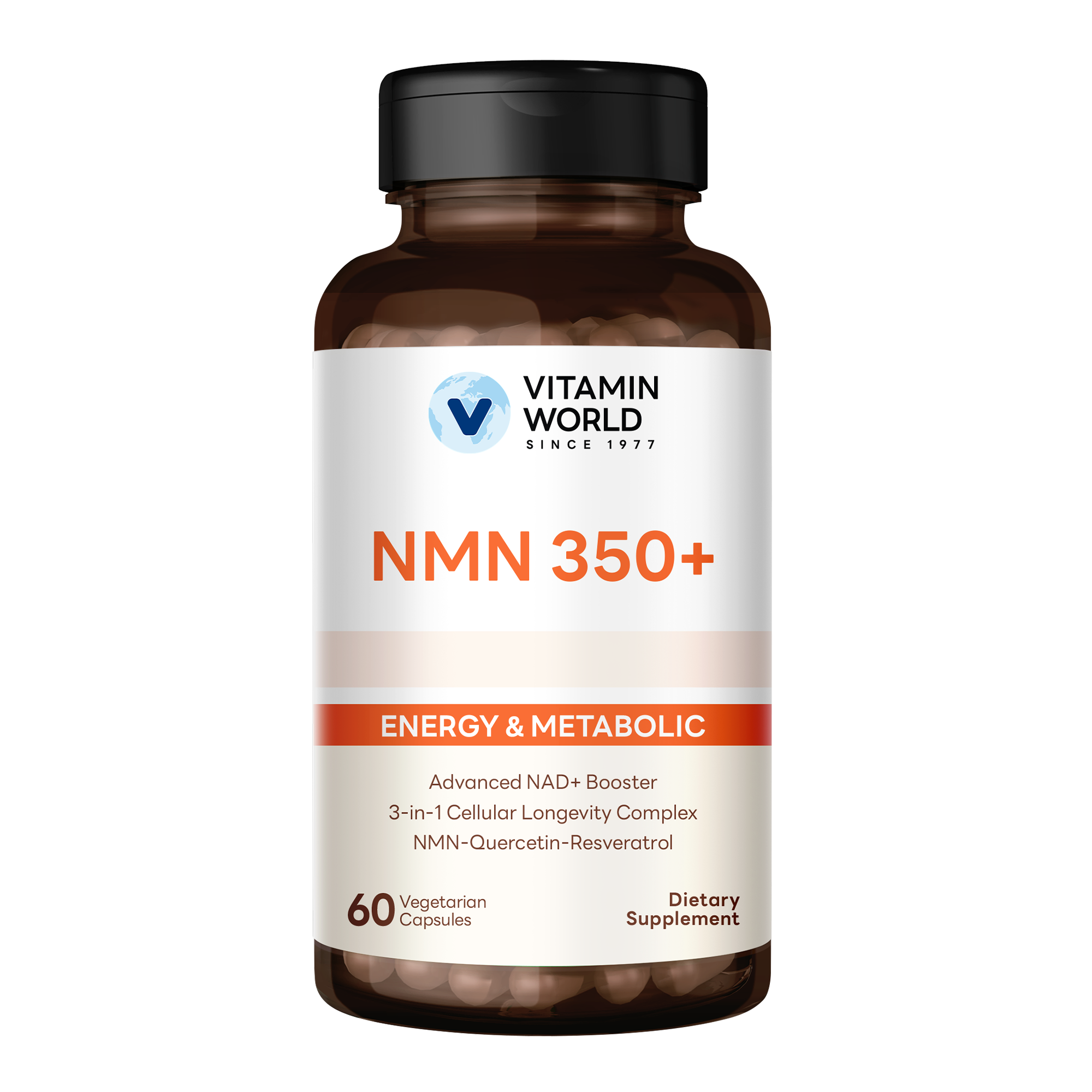 Vitamin World NMN 350 Plus, Energy & Metabolic, 60ct