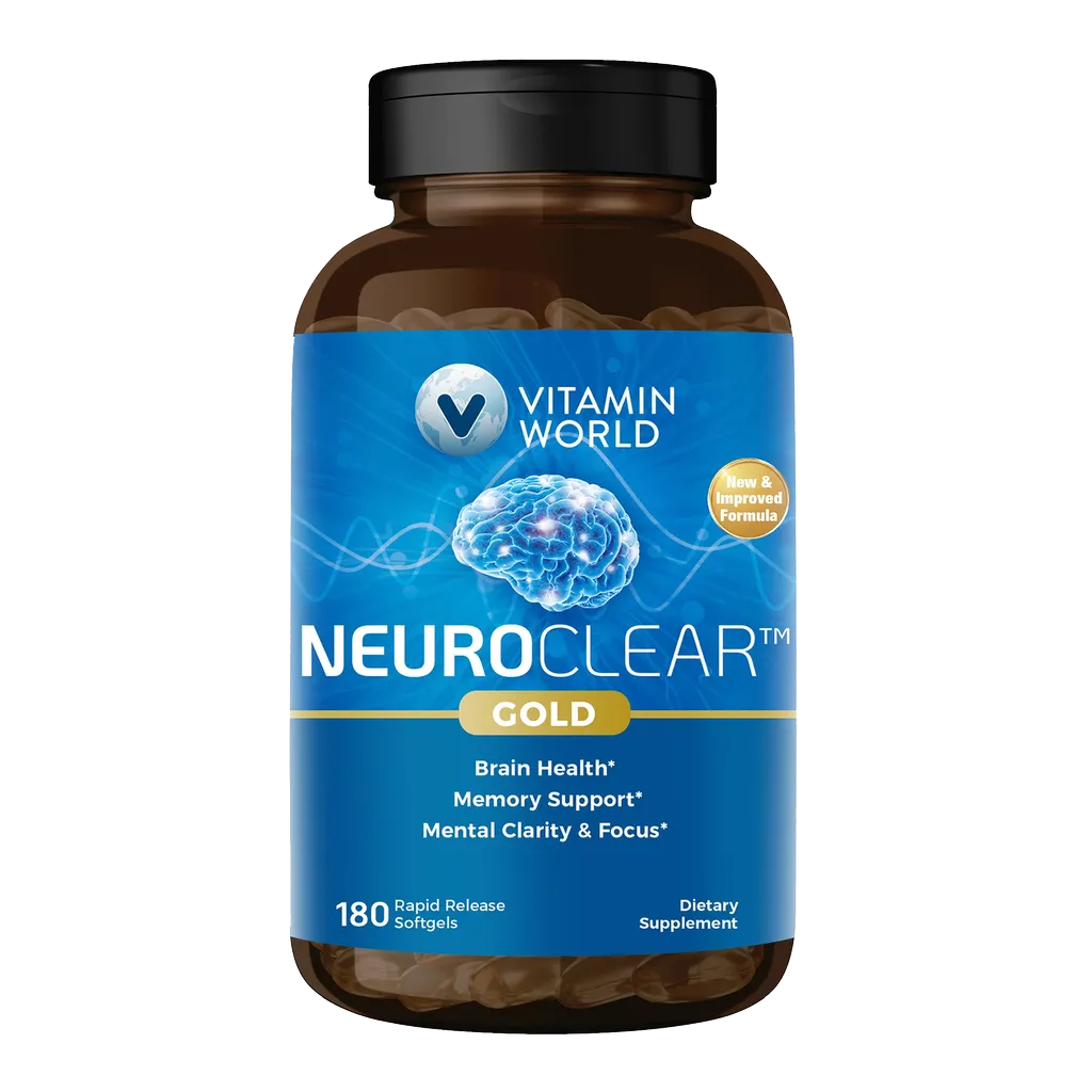 NeuroClear™ Gold Plus 180 - Brain Health, Memory Support, Mental Clarity & Focus