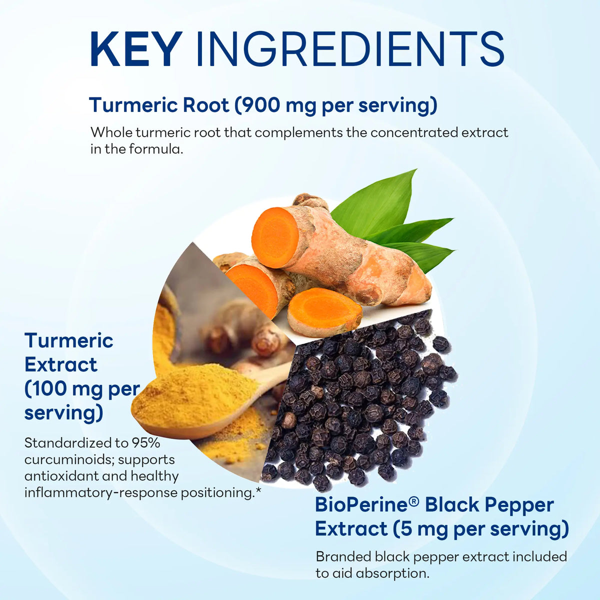 Turmeric Curcumin 1,000 mg with BioPerine®, Antioxidant & Inflammatory Support, 120 Rapid Release Capsules