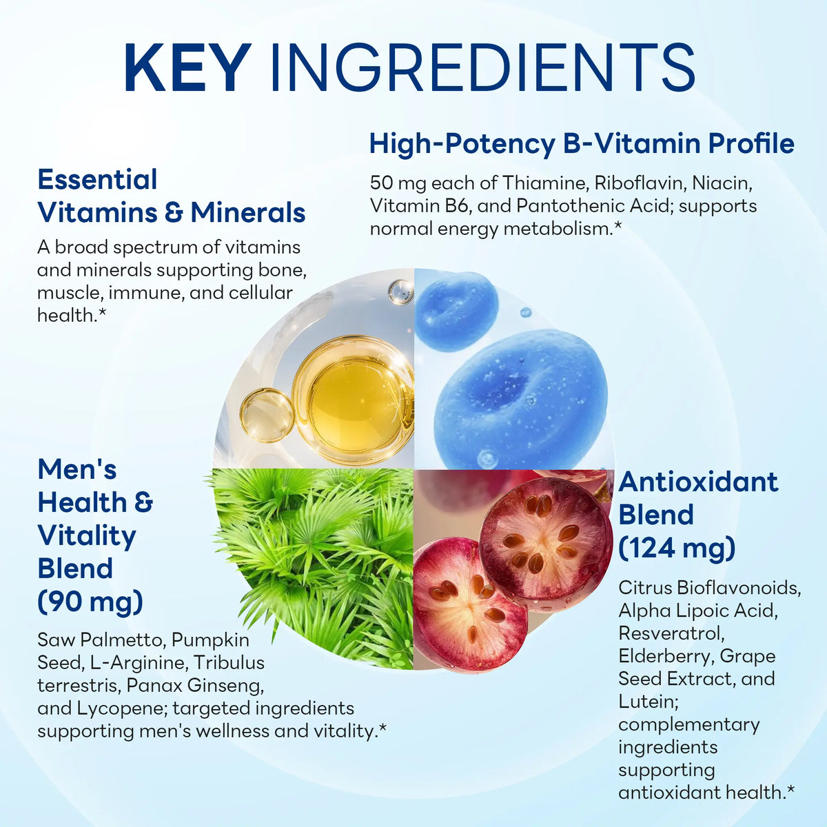 Ultra 360 Men’s Multivitamin with Vitamins, Minerals & Herbs, Energy & Immune Support, 180 Caplets