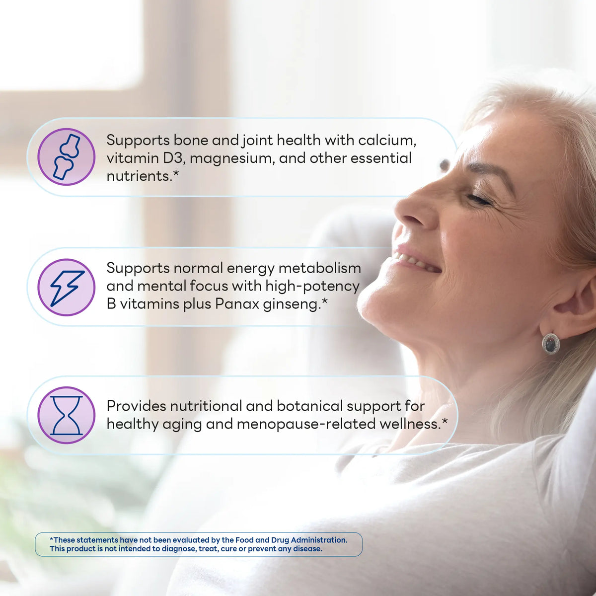 Ultra 360 Multivitamin for Women 50+ with Minerals & Herbs, Menopause & Energy Support, 90 Caplets