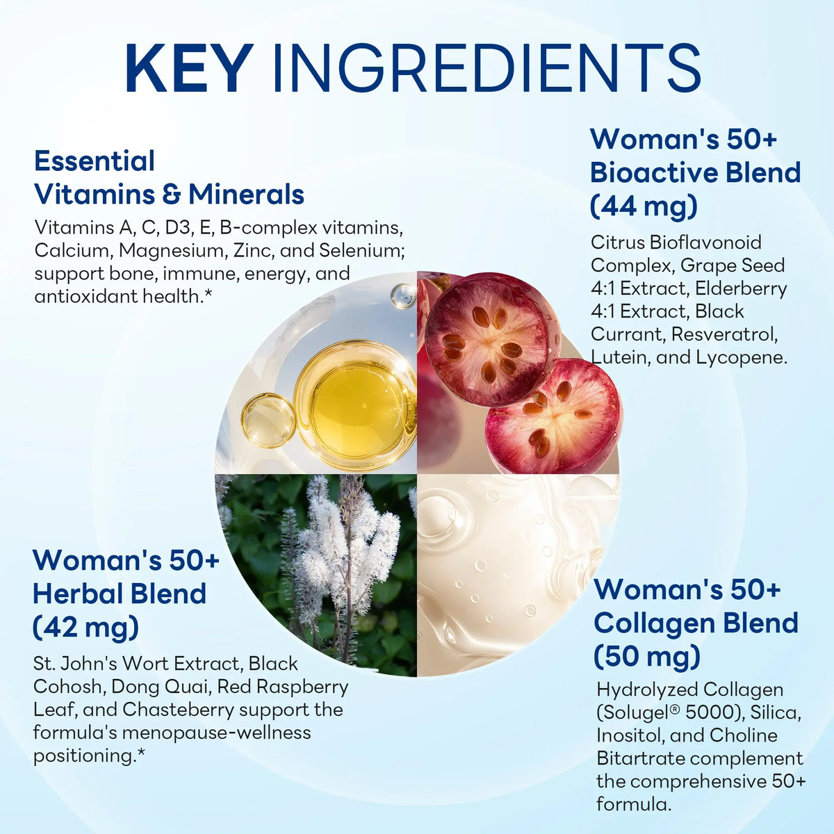 Ultra 360 Multivitamin for Women 50+ with Minerals & Herbs, Menopause & Energy Support, 90 Caplets