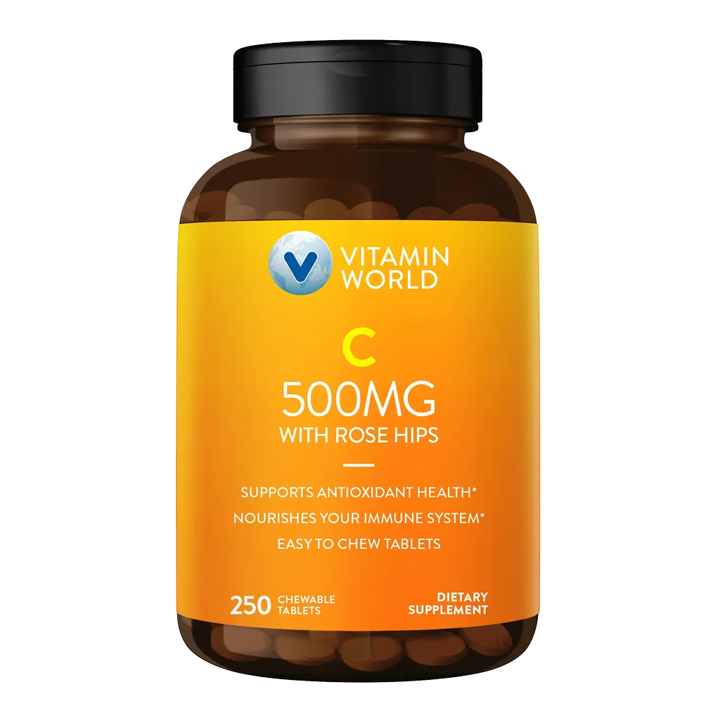 C with Rose Hips 500mg | Vitamin World | Tablet | 250ct