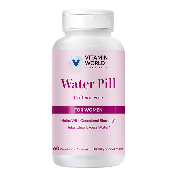 Vitamin World Water Pill for Women, Caffeine Free, 60 Vegetarian Capsules