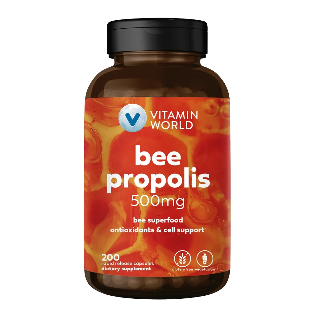 Bee Propolis 500mg - Antioxidant and Cell Support 200ct