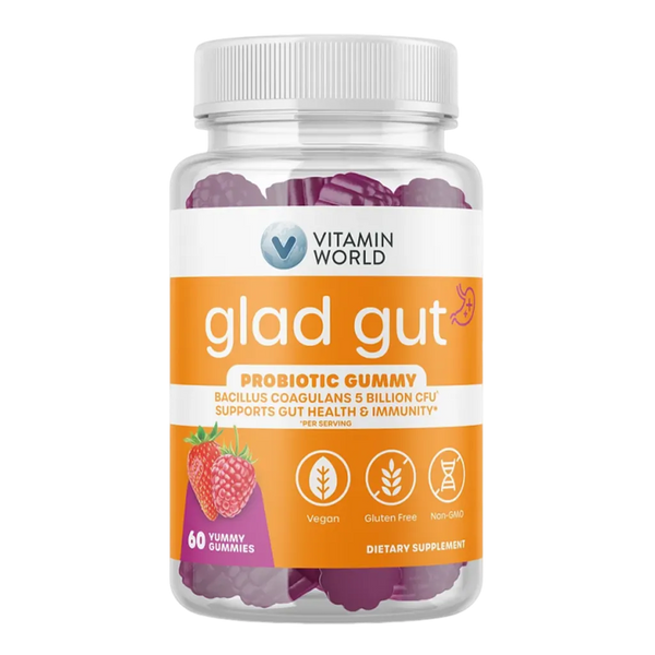 Glad Glut - Probiotics Gummy 60ct - Supports Gut Health and Immunity