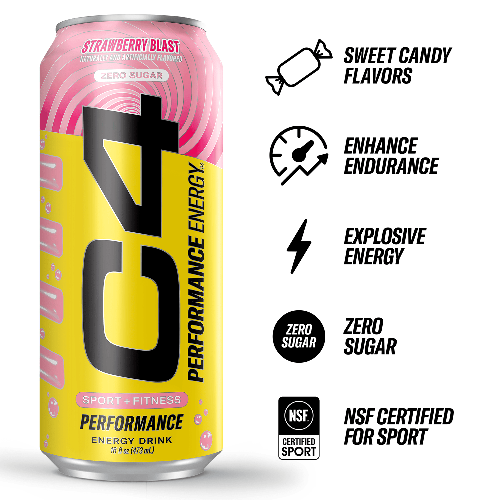 C4 Energy Carbonated Strawberry Blast 16oz