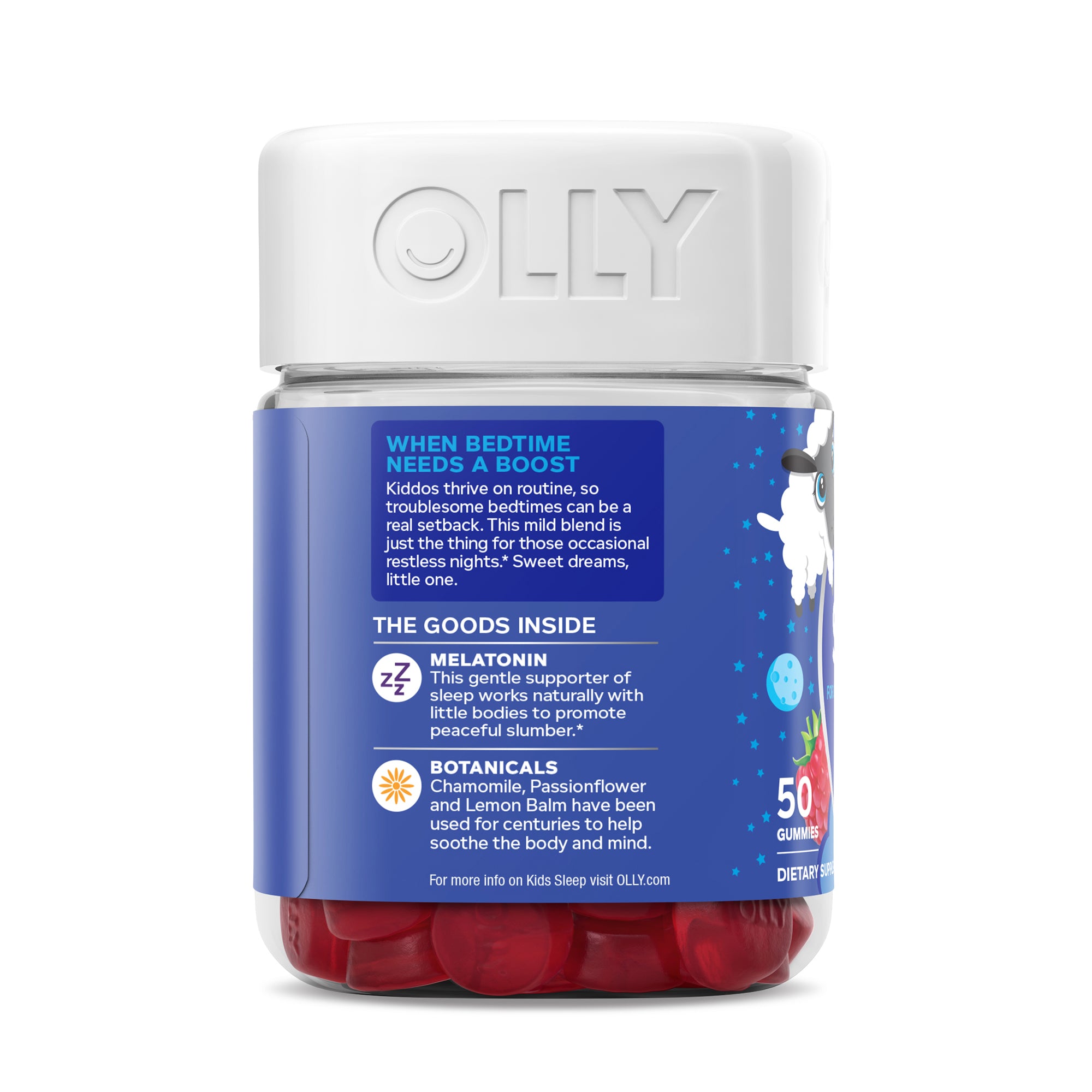 OLLY Kid's Sleep 5MG Melatonin Gummies Raspberry