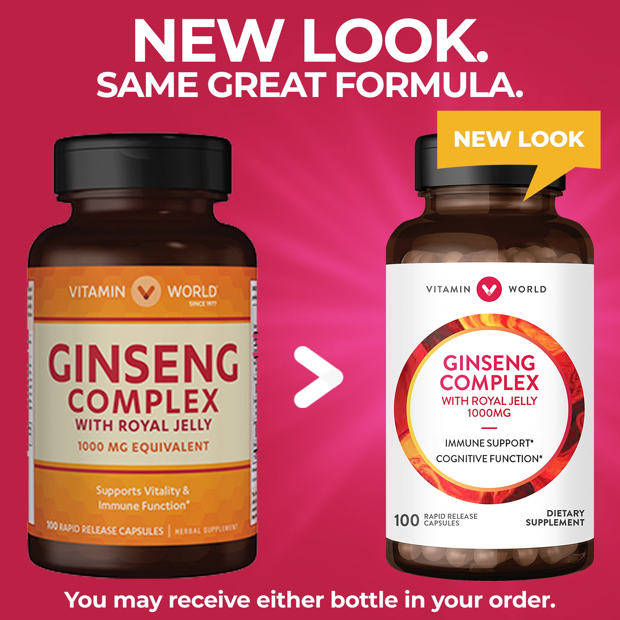 Ginseng Complex 1,000mg - New Look, Same Great Formula