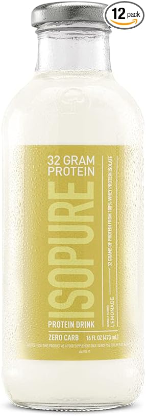 Isopure Zero Carb 32g, Lemonade, Case