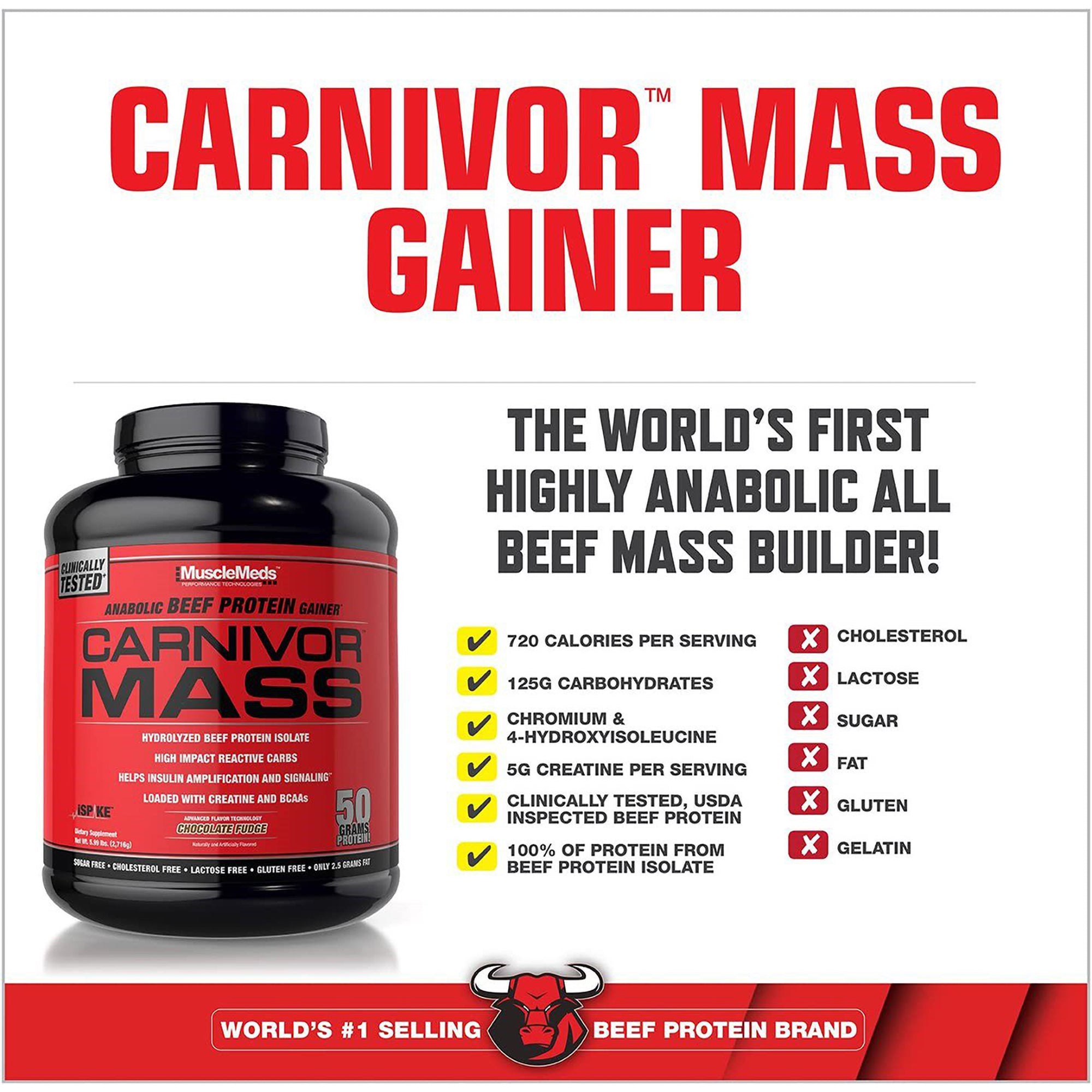 Carnivor Mass Caramelo de vainilla 6 libras 