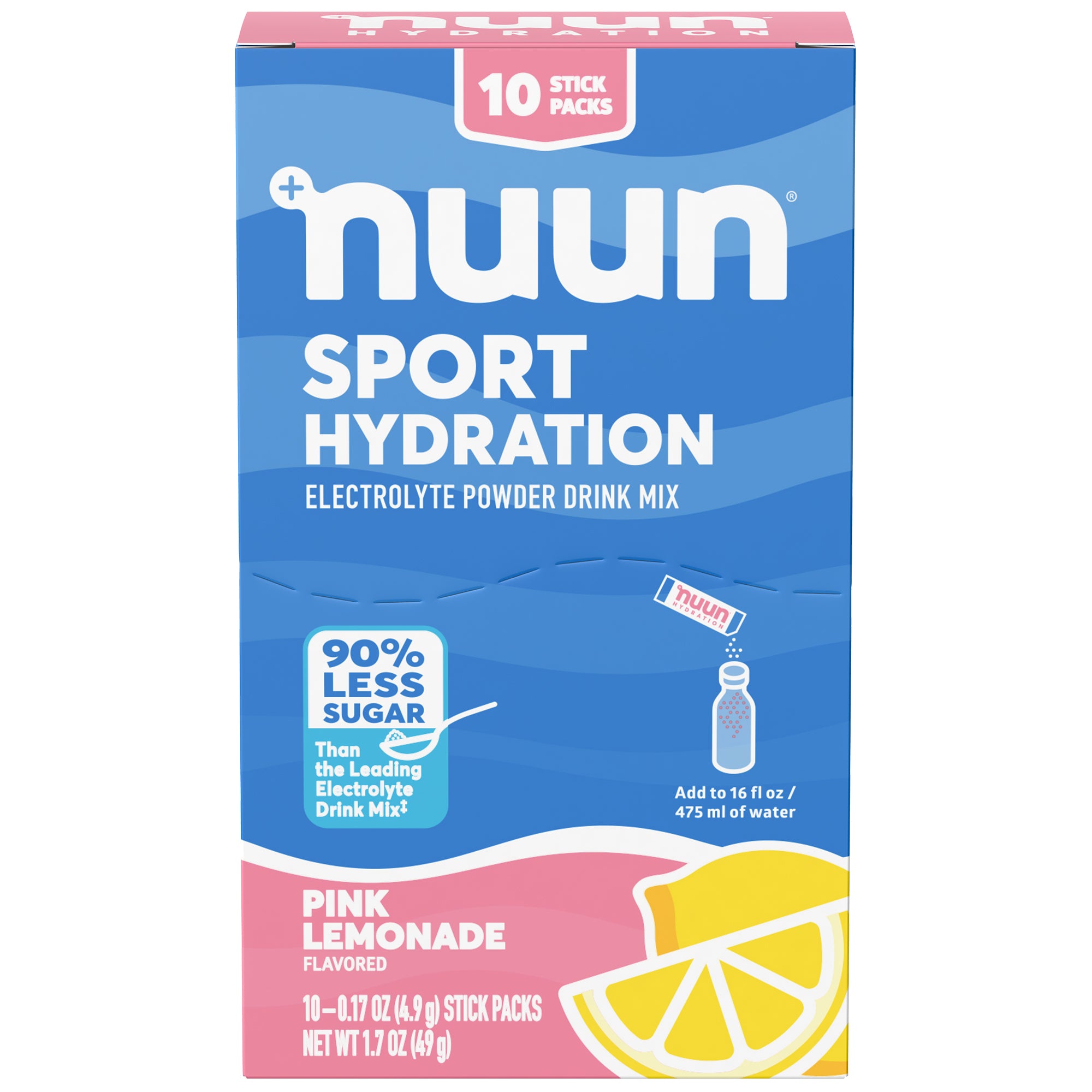 Nuun Sport Pwd Pink LMN 10ct