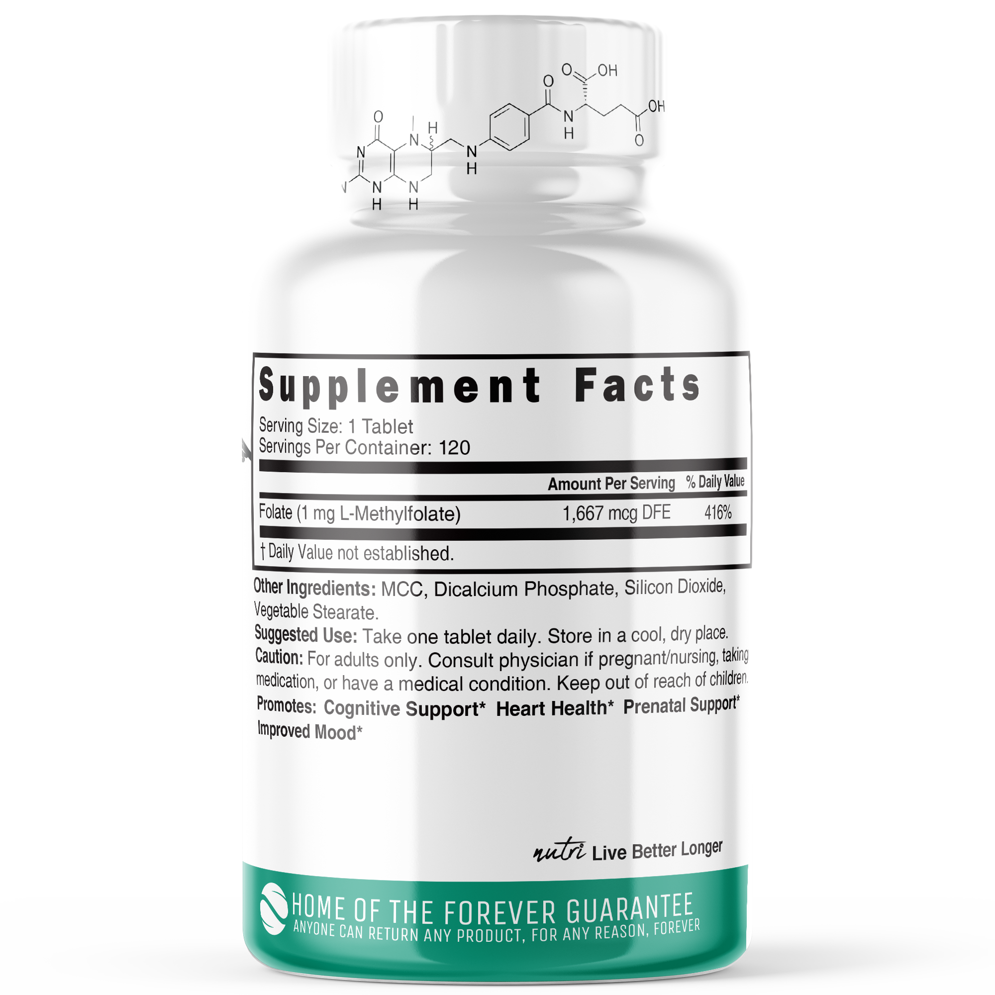 Methylfolate (5-MTHF) 1mg