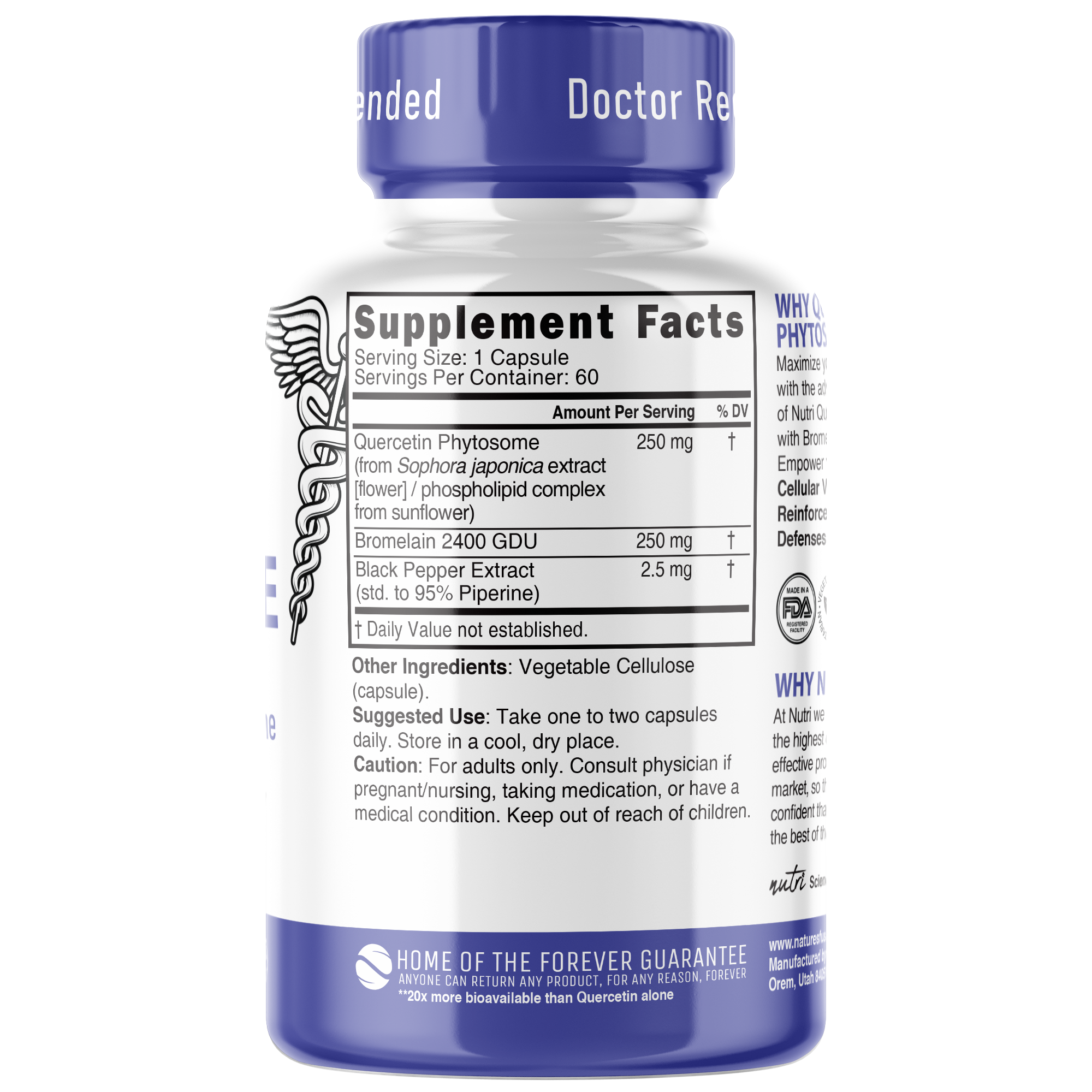 Quercetin Phytosome with Bromelain + Piperine 500mg