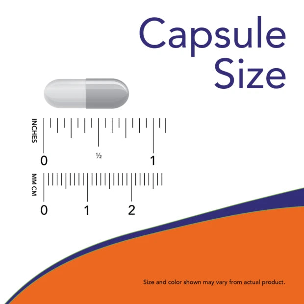 NOW MK-7 Vitamin K-2 100mcg 60ct Capsules - Capsule Size