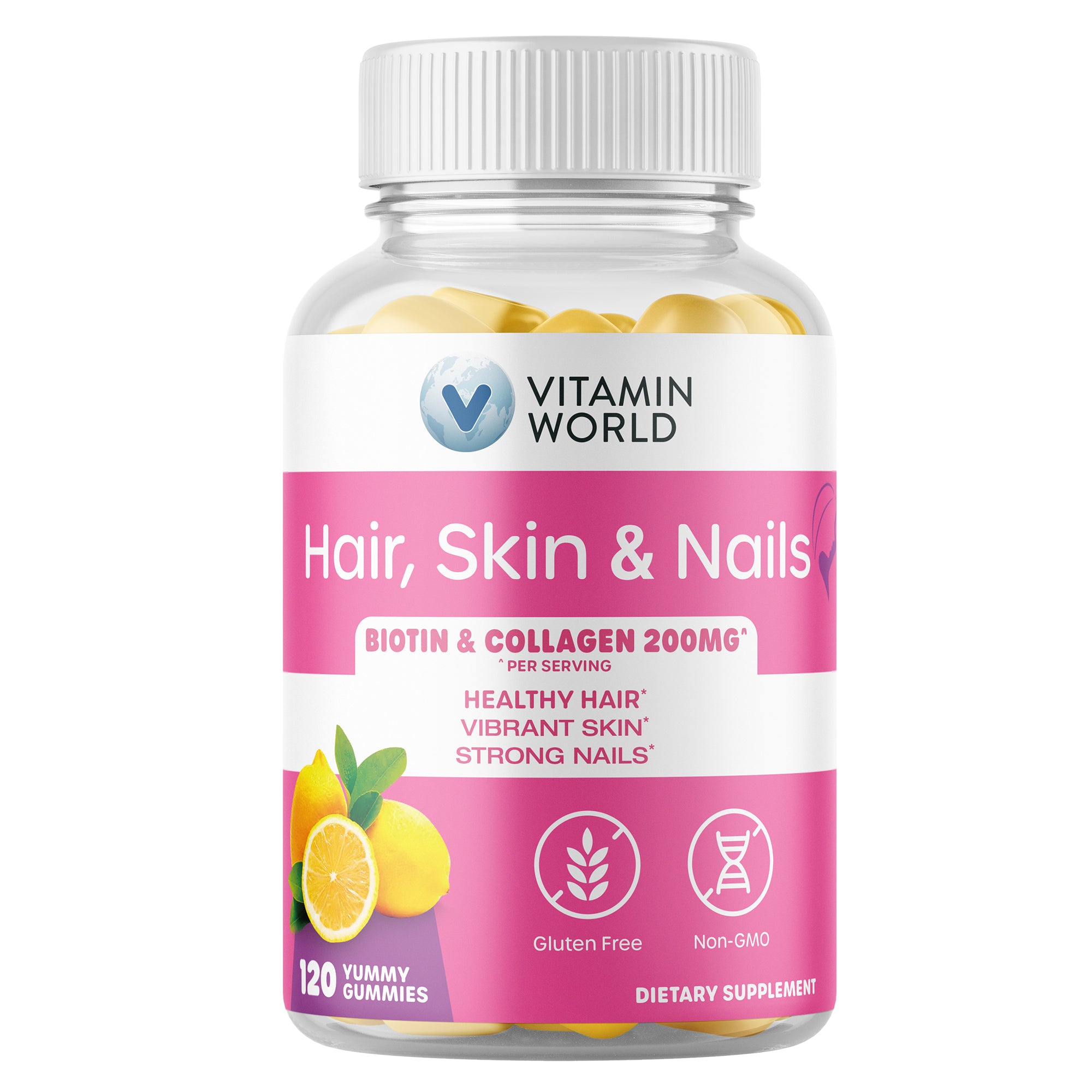 VW Hair, Skin & Nail Gummies with Biotin & Collagen