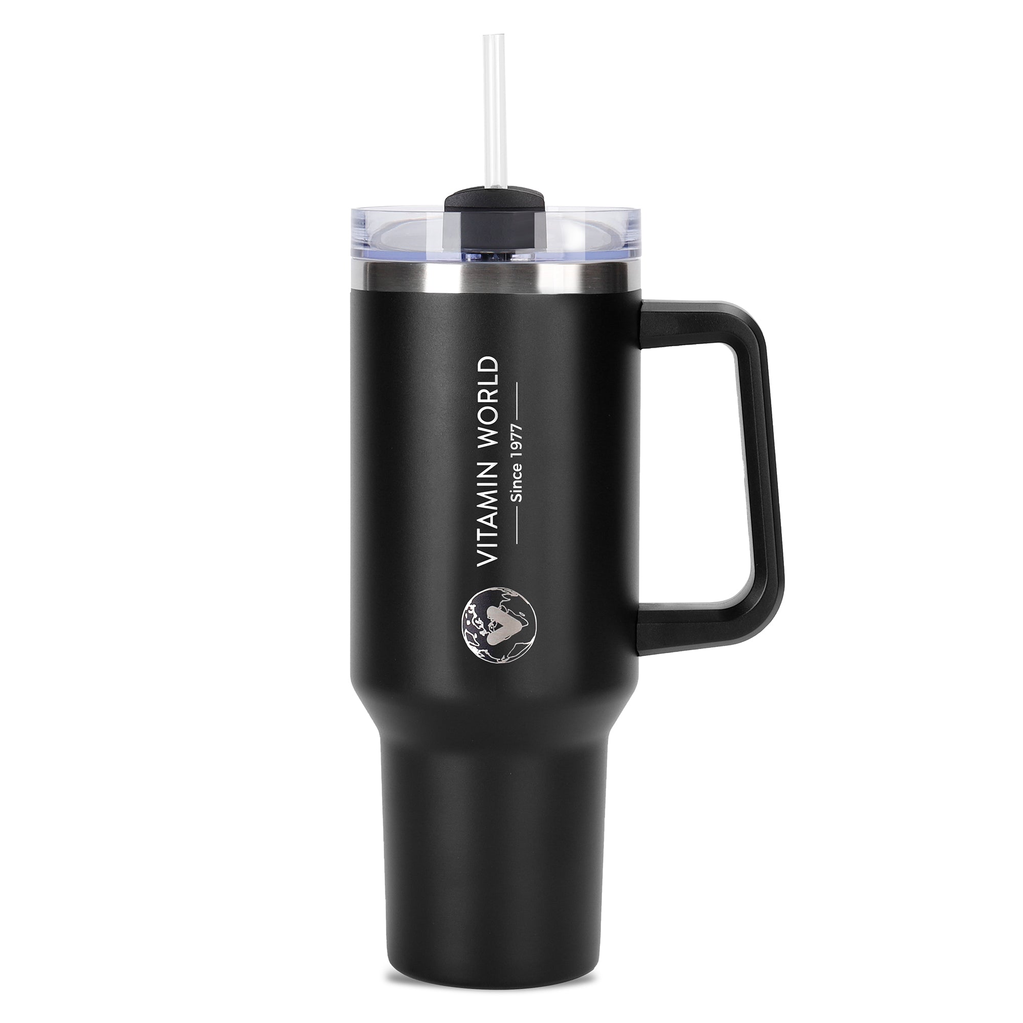 Tumbler With Straw Black 40oz