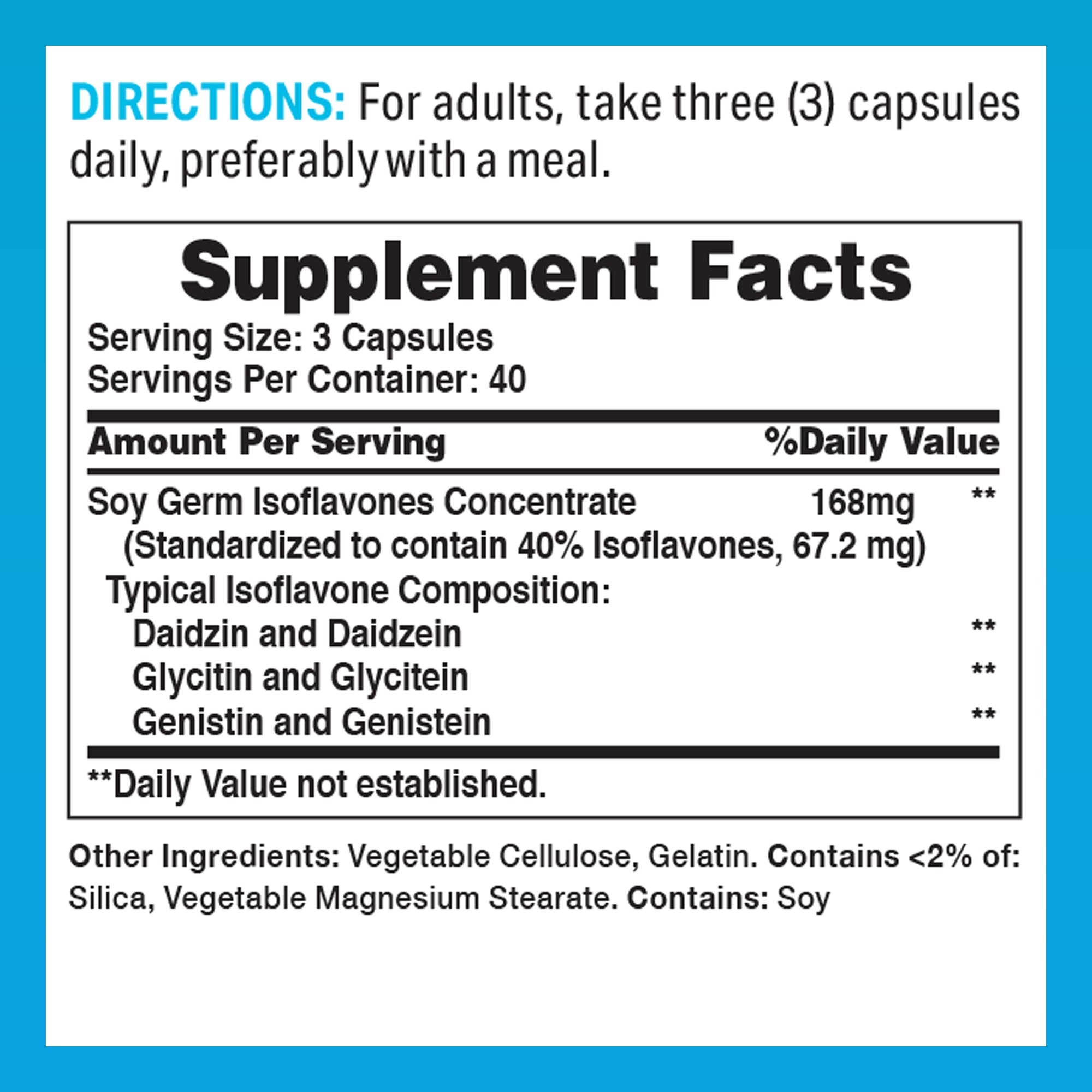 Isoflavonas de soja 120 cápsulas de liberación rápida
