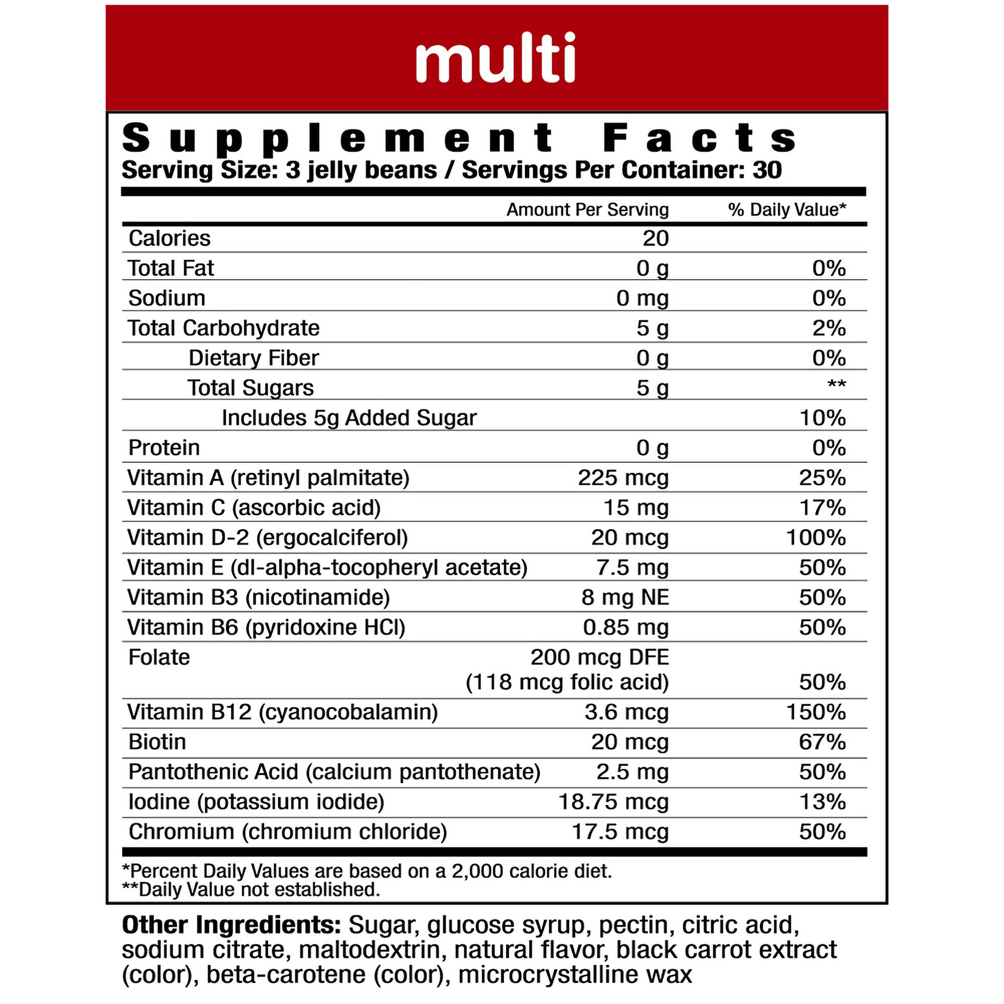 VitaDrops Adult MultiVitamin Jellybeans