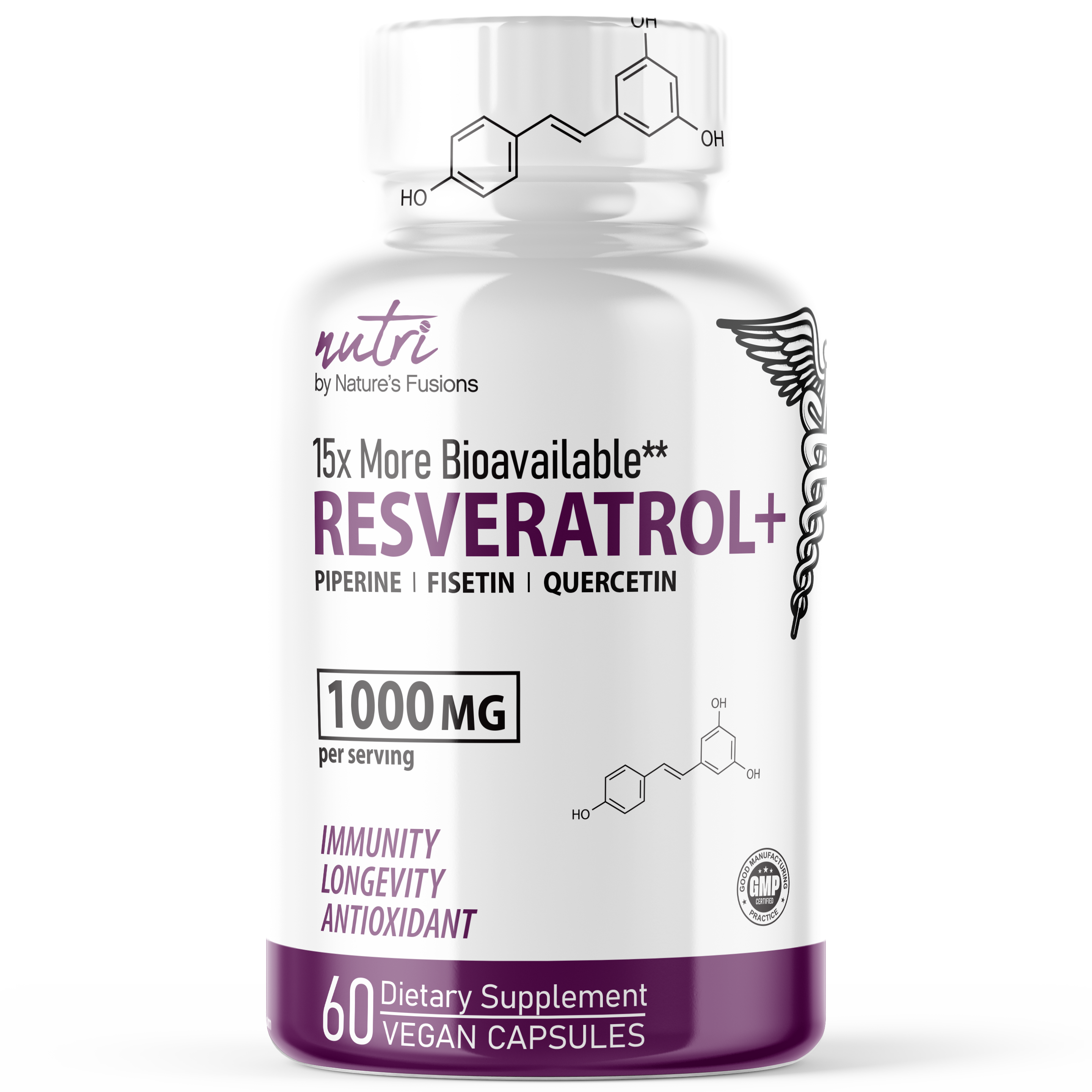 Resverperine Longevity Support, 1000mg, 60 Capsules, by Vitamin World
