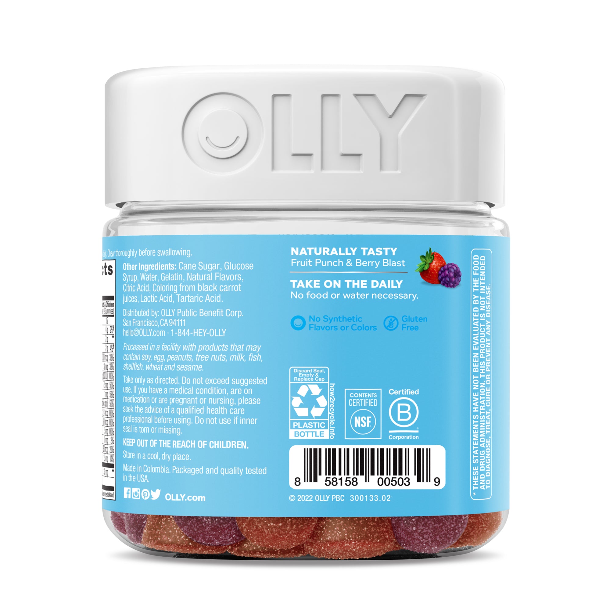 OLLY Kids' Multi + Probiotic Yum Berry Punch