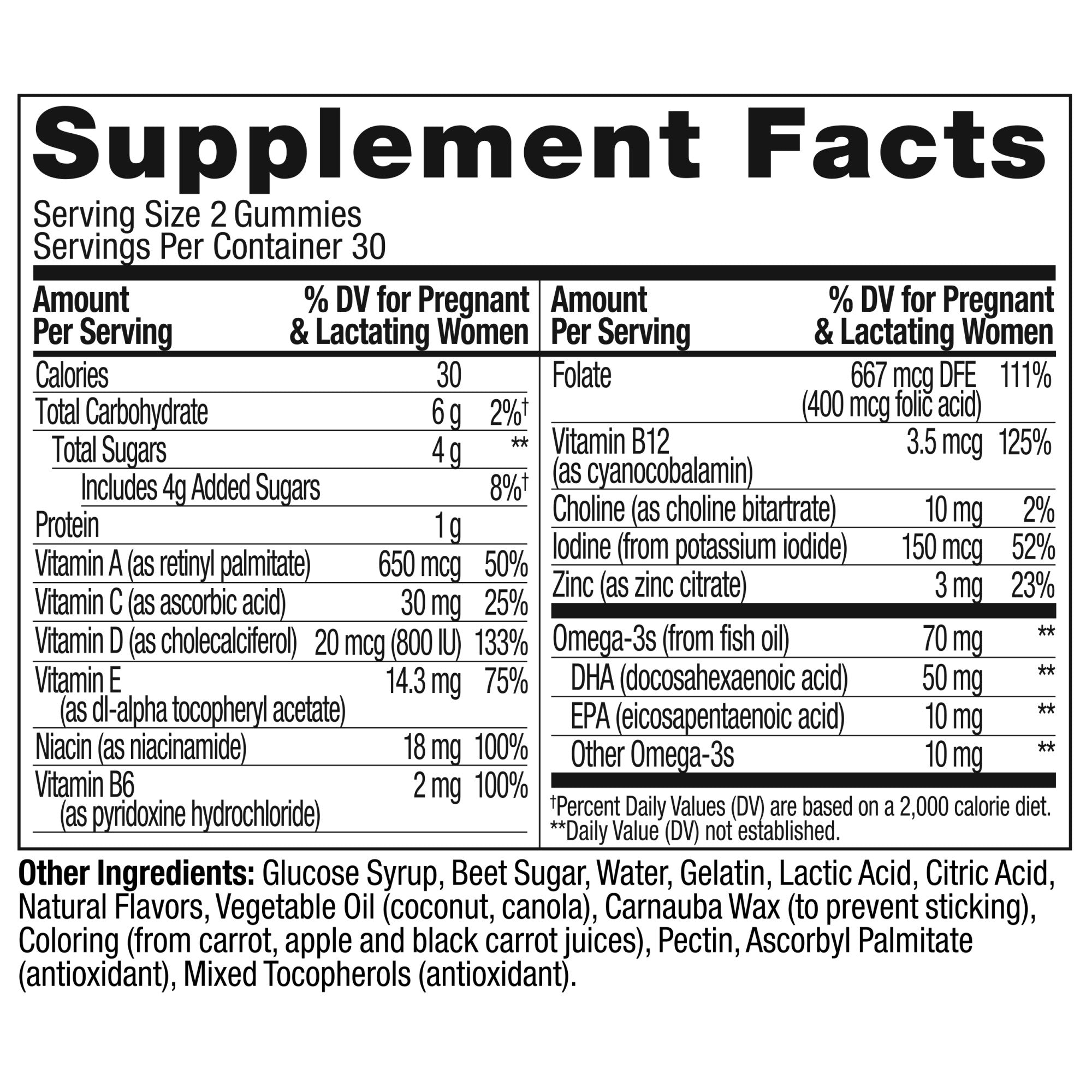 OLLY Multivitamínico prenatal esencial con cítricos vibrantes