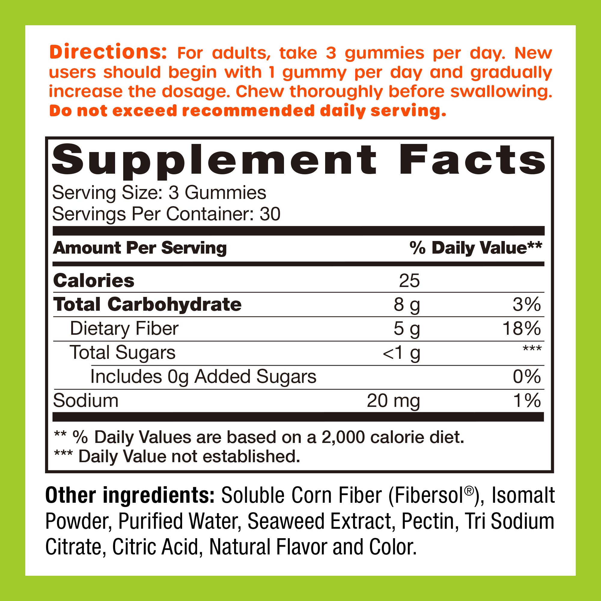 VW.Gomitas de fibra para adultos.90 g