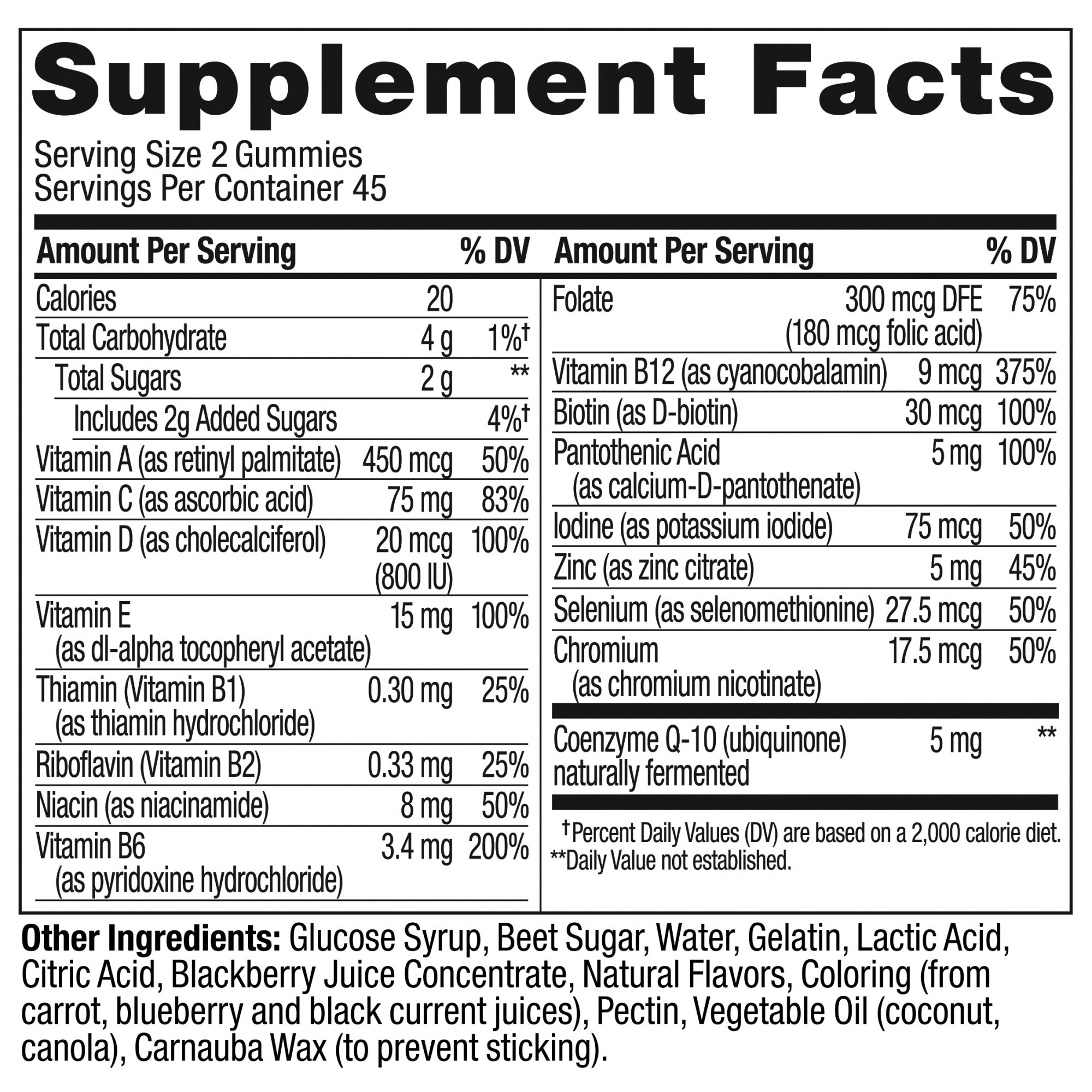 OLLY Men's Multivitamin Blackberry Blitz Gummies