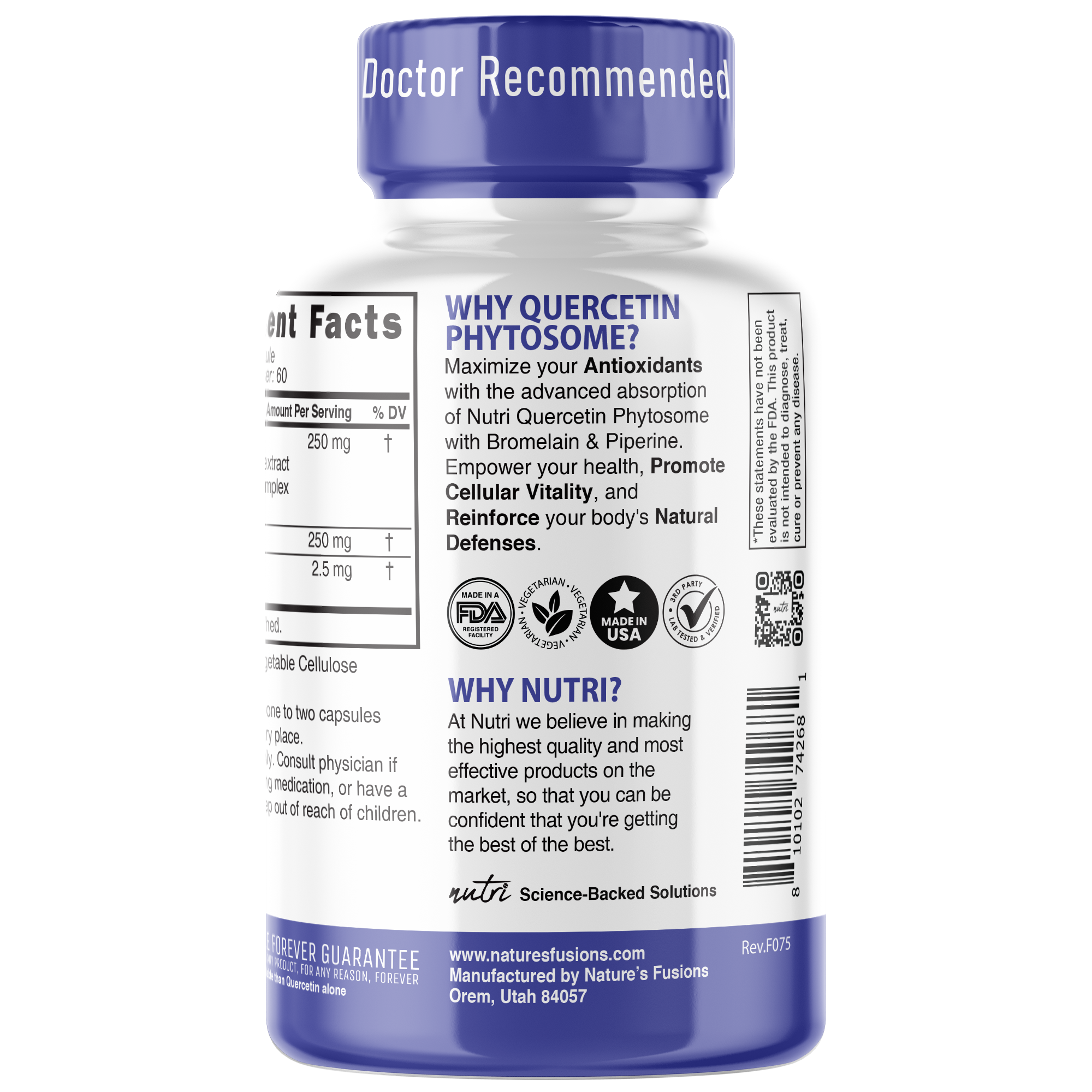 Quercetin Phytosome with Bromelain + Piperine 500mg