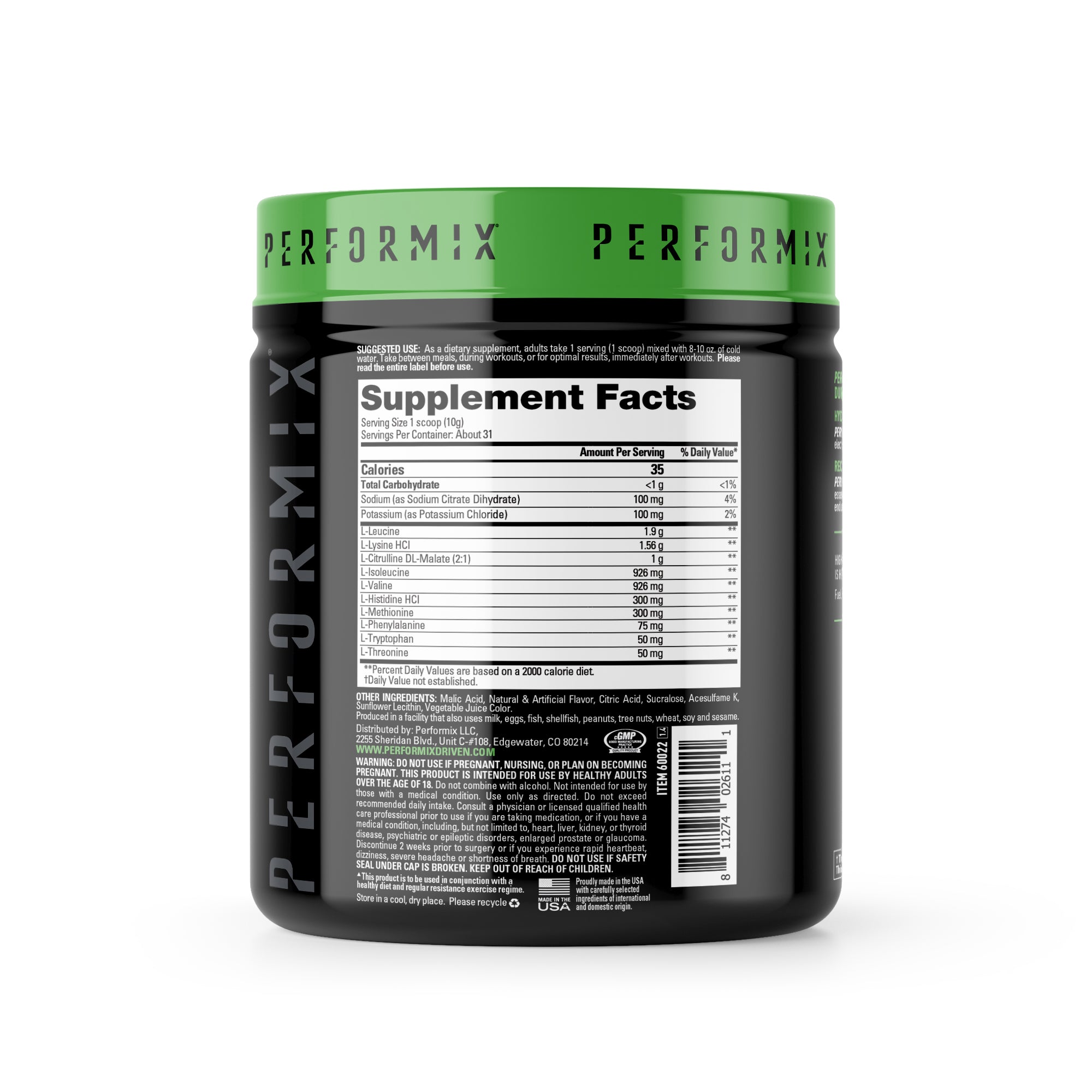 ISO EAA & Recovery Powder Watermelon -  Supplement Facts