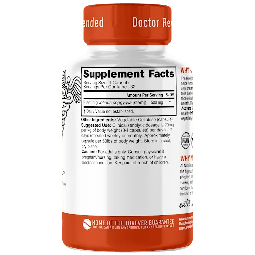 Fisetin 500 mg Extra Strength 32ct Capsules