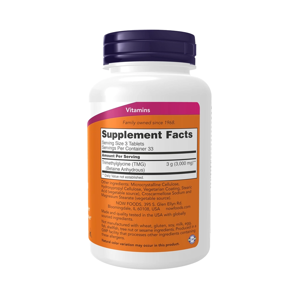 TMG Betaine (Trimethylglycine) 1,000 mg, Liver Support*, 100 Tablets